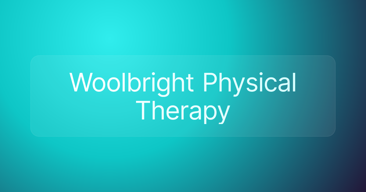 Woolbright Physical Therapy
