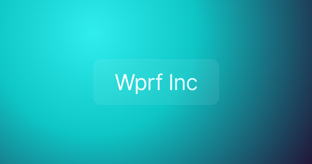 Wprf Inc