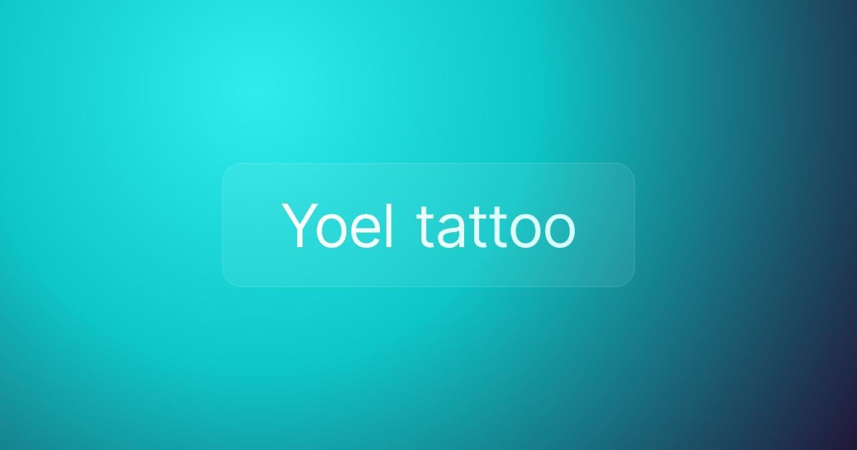 Yoel tattoo