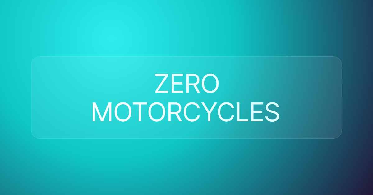 ZERO MOTORCYCLES