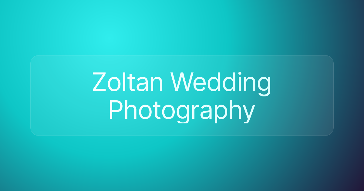 Zoltan Wedding Photography