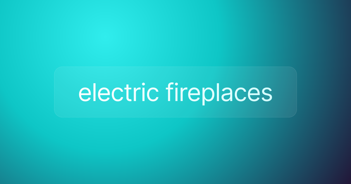 electric fireplaces