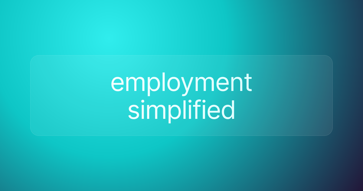 employment simplified