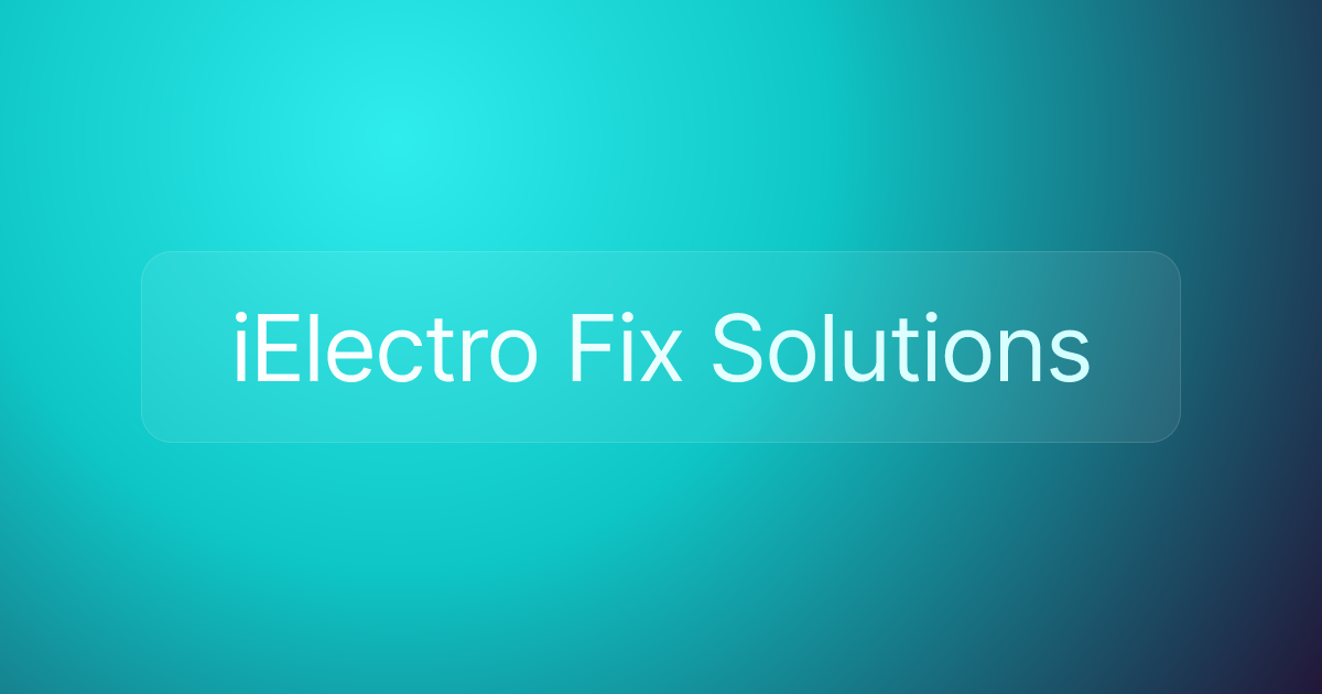 iElectro Fix Solutions