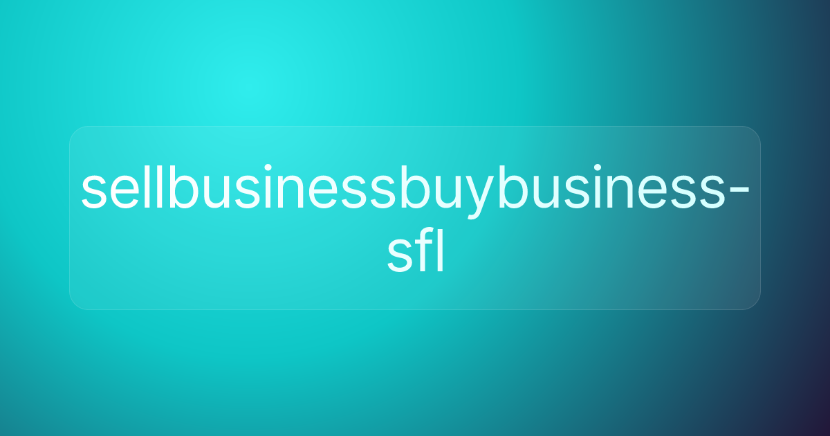 sellbusinessbuybusiness-sfl