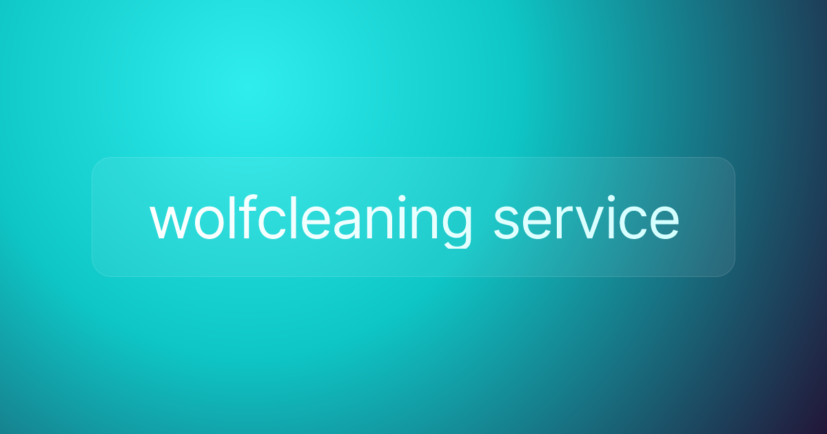wolfcleaning service